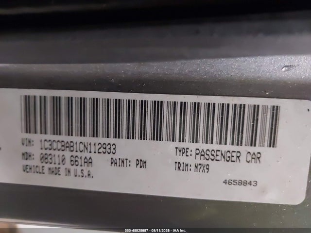 Aukcja sprzedaży 2012 Chrysler 200 Lx, vin: 1C3CCBAB1CN112933, numer aukcji: 45828657
