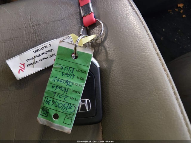 45828829 :رقم المزاد ، 5FNRL5H62GB100634 vin ، 2016 Honda Odyssey Ex-l مزاد بيع