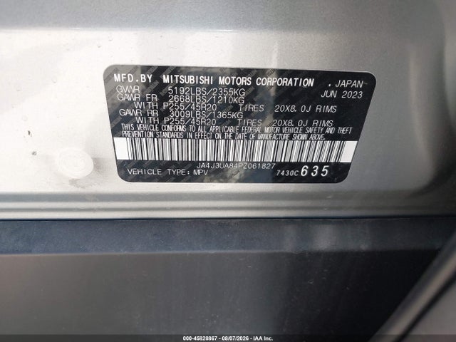 Продаж на аукціоні авто 2023 Mitsubishi Outlander Se 2.5 2wd, vin: JA4J3UA84PZ061827, номер лоту: 45828867