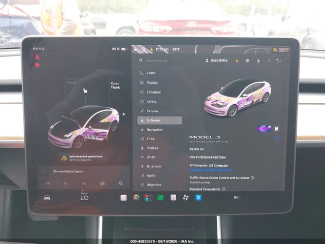 45828879 :رقم المزاد ، 5YJ3E1EA6KF307084 vin ، 2019 Tesla Model 3 Long Range/mid Range/standard Range/standard Range Plus مزاد بيع