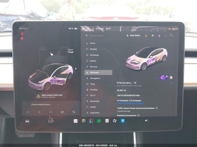 45828879 :رقم المزاد ، 5YJ3E1EA6KF307084 vin ، 2019 Tesla Model 3 Long Range/mid Range/standard Range/standard Range Plus مزاد بيع