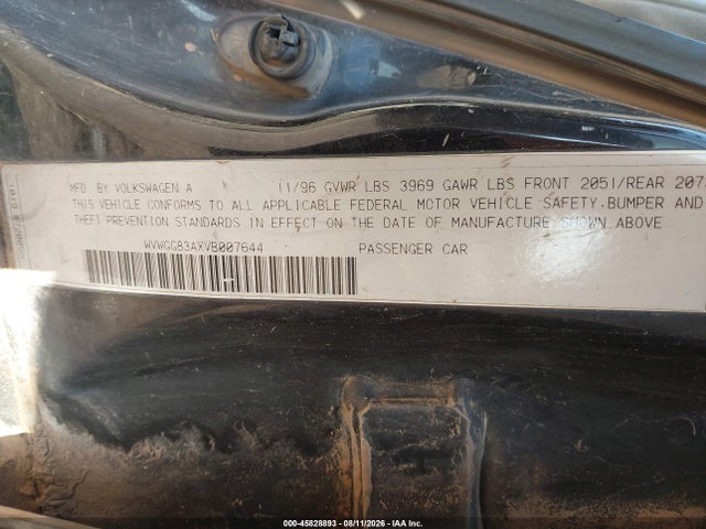 Продажа на аукционе авто 1997 Volkswagen Passat Tdi, vin: WVWGG83AXVB007644, номер лота: 45828893