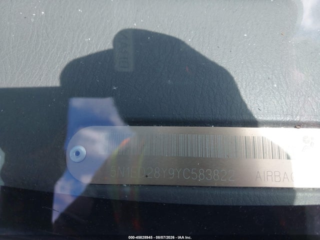 Aukcja sprzedaży 2000 Nissan Xterra Se/xe, vin: 5N1ED28Y9YC583822, numer aukcji: 45828945
