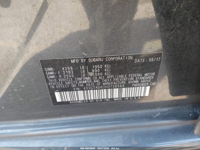 Subaru Impreza 2.0i Premium 2017 4S3GTAD62H3736569 Image 9