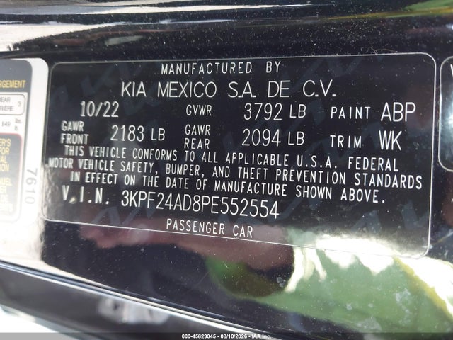 KIA Forte Lxs 2023 3KPF24AD8PE552554 Image 9