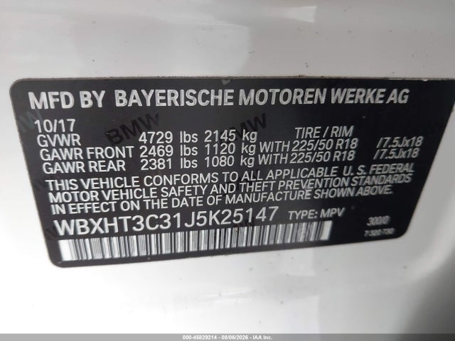 Продажа на аукционе авто 2018 Bmw X1 Xdrive28i, vin: WBXHT3C31J5K25147, номер лота: 45829214