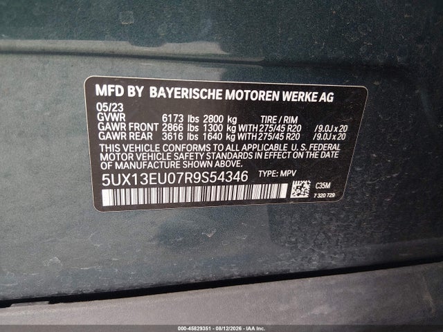 BMW X5 Sdrive40i 2024 5UX13EU07R9S54346 Image 9