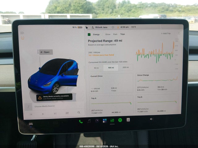 Aukcja sprzedaży 2023 Tesla Model Y Awd/long Range Dual Motor All-wheel Drive, vin: 7SAYGDEE2PA061162, numer aukcji: 45829399