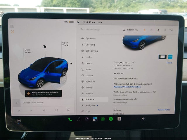 Aukcja sprzedaży 2023 Tesla Model Y Awd/long Range Dual Motor All-wheel Drive, vin: 7SAYGDEE2PA061162, numer aukcji: 45829399