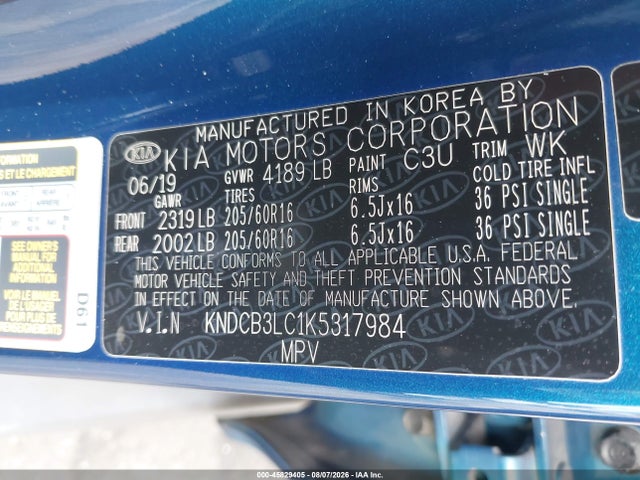 KIA NIRO LX 2019 KNDCB3LC1K5317984 Image 9