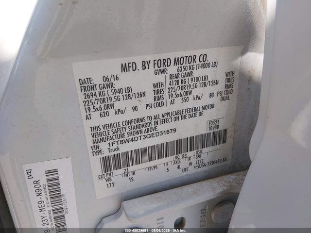 Ford F-450 Xl 2016 1FT8W4DT3GED31679 Image 9