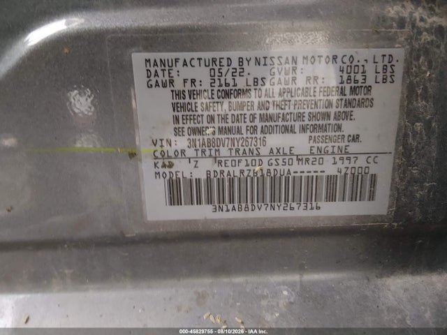 Nissan Sentra Sr Xtronic Cvt 2022 3N1AB8DV7NY267316 Image 9