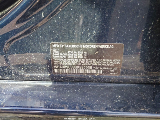 BMW 330I 2017 WBA8B9C38HK885956 Image 9