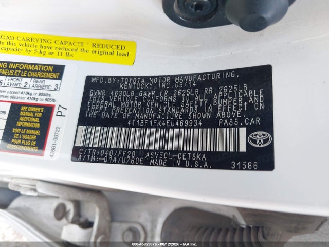 Продажа на аукционе авто 2014 Toyota Camry Se, vin: 4T1BF1FK4EU469934, номер лота: 45829876