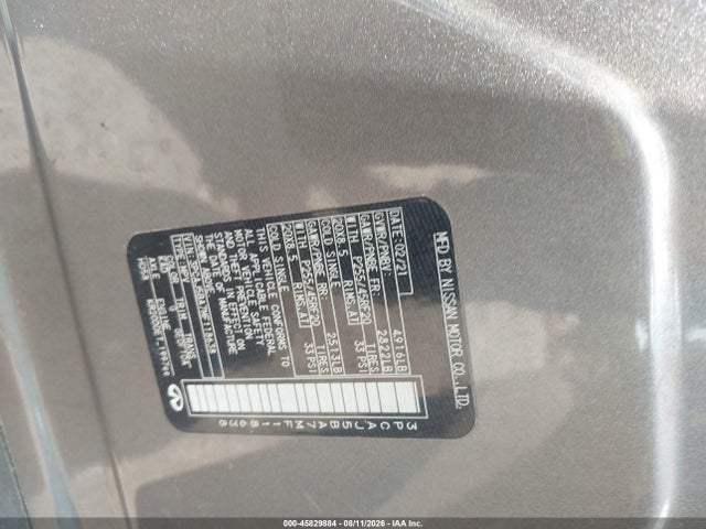 45829884 :رقم المزاد ، 3PCAJ5BA7MF118638 vin ، 2021 Infiniti Qx50 Luxe مزاد بيع