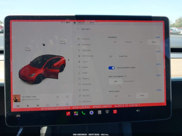 Aukcja sprzedaży 2021 Tesla Model Y Long Range Dual Motor All-wheel Drive, vin: 5YJYGDEE1MF232379, numer aukcji: 45830020