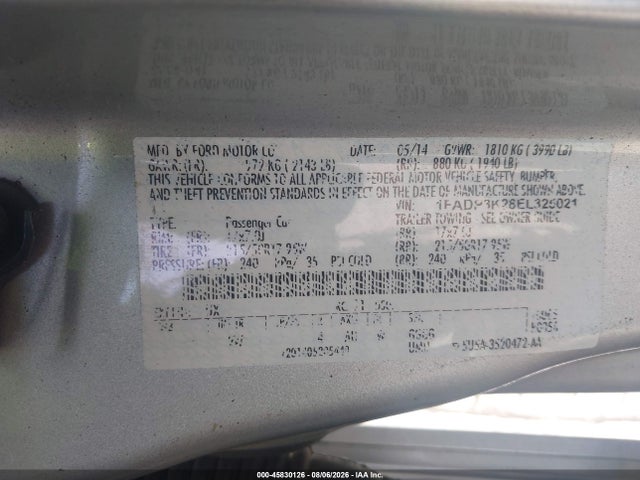 1FADP3K28EL325021 Ford FOCUS SE