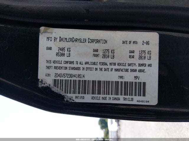 Продаж на аукціоні авто 2006 Dodge Magnum Rt, vin: 2D4GV57236H410514, номер лоту: 45830151