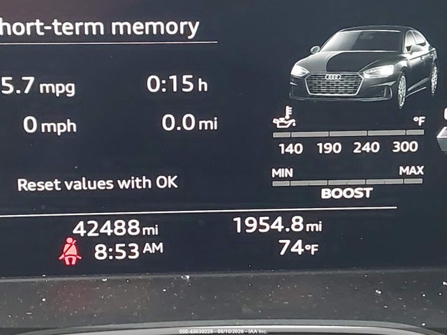 2020 Audi S5 Sportback Premium Plus Tfsi Quattro Tiptronic მანქანა იყიდება აუქციონზე, vin: WAUC4CF51LA016743, აუქციონის ნომერი: 45830229