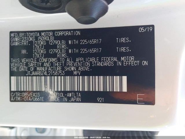 Lexus NX 300 2020 JTJAARBZ4L2158753 Image 9