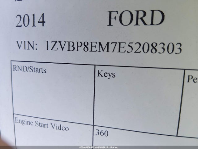 1ZVBP8EM7E5208303 Ford Mustang V6 Premium