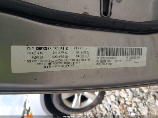 45830607 :رقم المزاد ، 2B3CL3CG7BH520758 vin ، 2011 Dodge Charger مزاد بيع