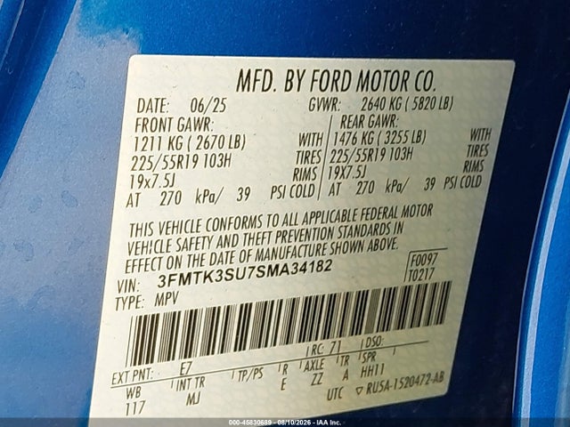 Ford Mustang Mach-e Premium 2025 3FMTK3SU7SMA34182 Image 9