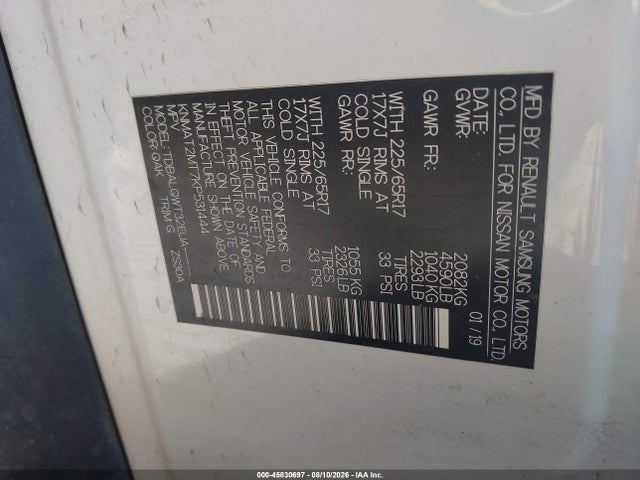 Nissan ROGUE SV 2019 KNMAT2MT7KP531444 Image 9