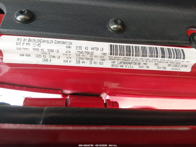 Aukcja sprzedaży 2006 Jeep Wrangler Unlimited Rubicon, vin: 1J4FA64S46P730106, numer aukcji: 45830798