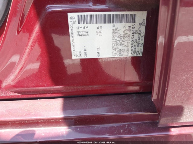 Aukcja sprzedaży 2012 Nissan Altima 2.5 S, vin: 1N4AL2AP7CN546455, numer aukcji: 45830961