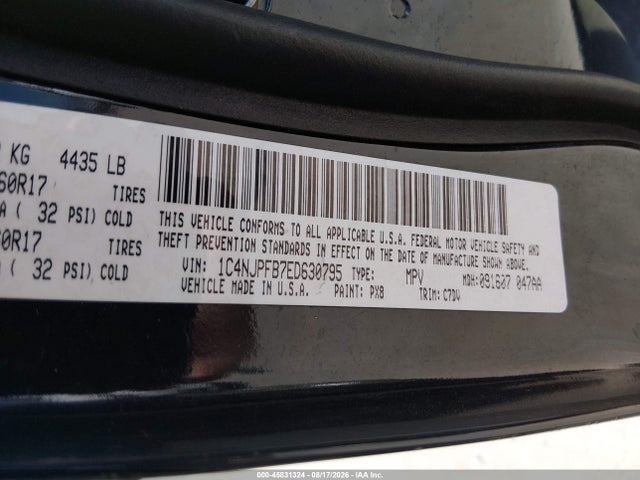 Aukcja sprzedaży 2014 Jeep Patriot Latitude, vin: 1C4NJPFB7ED630795, numer aukcji: 45831324