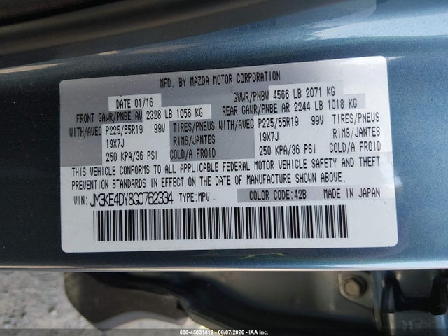 JM3KE4DY8G0762334 Mazda Cx-5 Grand Touring