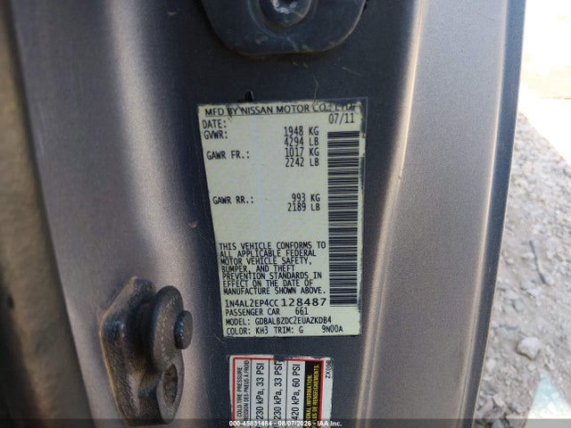 2011 Nissan Altima 2.5 S მანქანა იყიდება აუქციონზე, vin: 1N4AL2EP2BC149305, აუქციონის ნომერი: 45831484