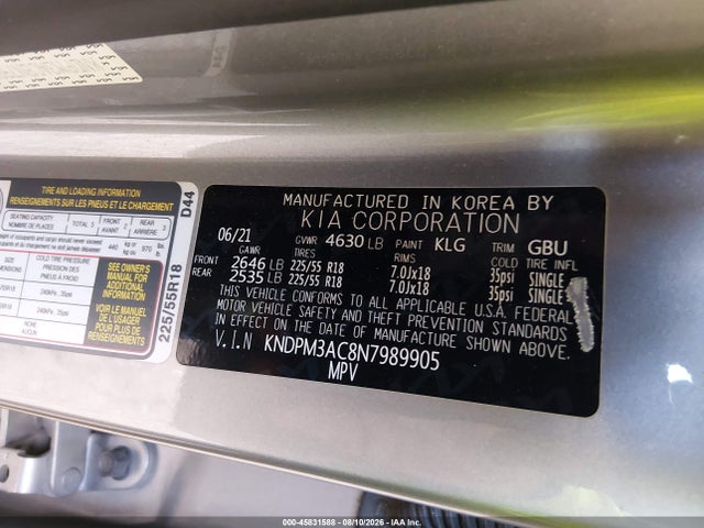 KIA Sportage Lx 2022 KNDPM3AC8N7989905 Image 9