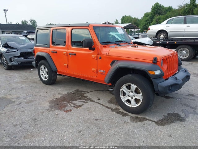 45831621 :رقم المزاد ، 1C4HJXDG1KW659205 vin ، 2019 Jeep Wrangler Unlimited Sport S 4x4 مزاد بيع