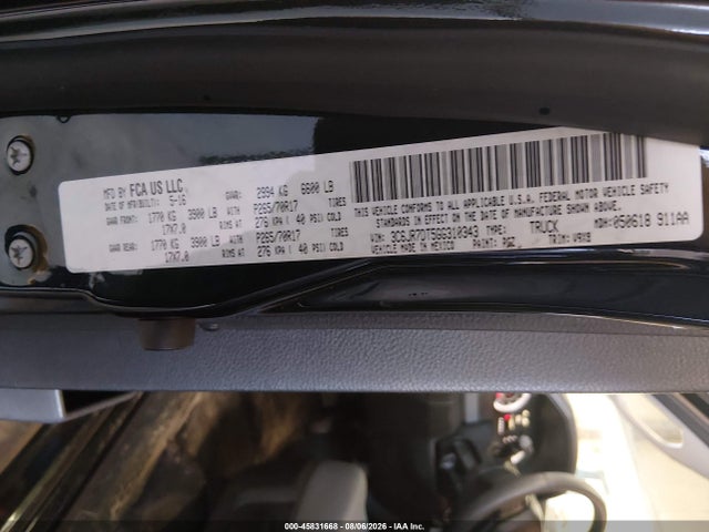 Продаж на аукціоні авто 2016 Ram 1500 Tradesman, vin: 3C6JR7DT5GG310343, номер лоту: 45831668