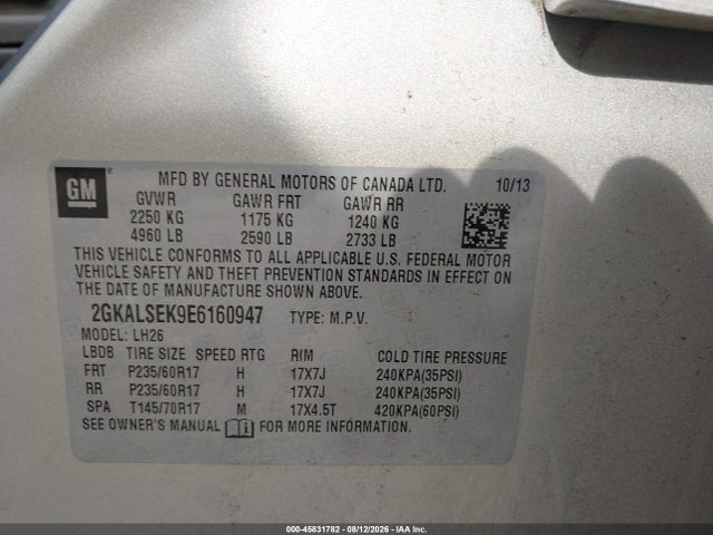 2GKALSEK9E6160947 GMC Terrain Slt-1