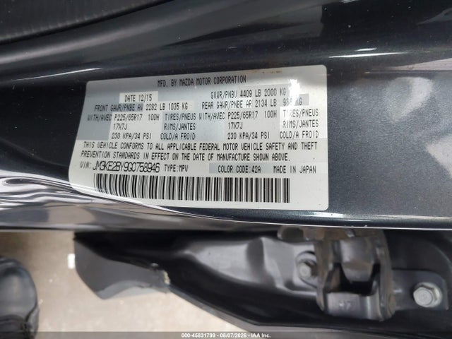 Продажа на аукционе авто 2016 Mazda Cx-5 Sport, vin: JM3KE2BY9G0758946, номер лота: 45831799