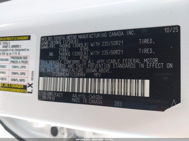 Lexus Rx 350h Premium 2026 2T2BBMCA8TC108984 Image 9