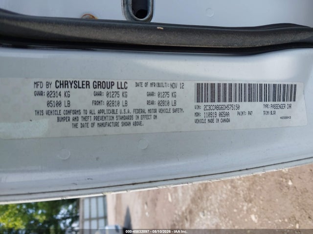 45832097 :رقم المزاد ، 2C3CCABG6DH575150 vin ، 2013 Chrysler 300 300s مزاد بيع