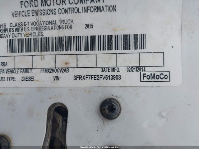 3FRXF7FE2FV513908 Ford F-750 Xl/xlt