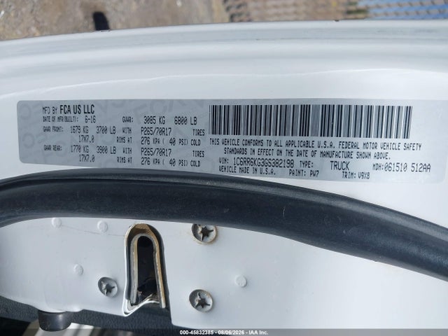 RAM 1500 Tradesman 2016 1C6RR6KG3GS382198 Image 9