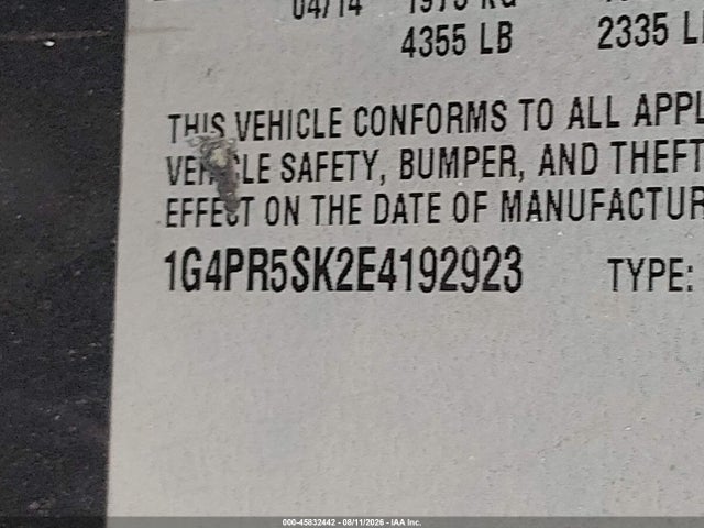 Buick Verano Convenience Group 2014 1G4PR5SK2E4192923 Image 9