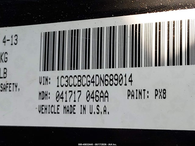 Aukcja sprzedaży 2013 Chrysler 200 Limited, vin: 1C3CCBCG4DN689014, numer aukcji: 45832445