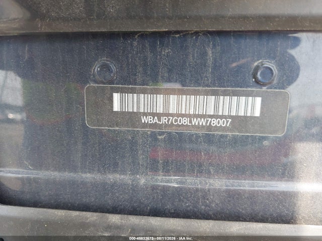 45832673 :رقم المزاد ، WBAJR7C08LWW78007 vin ، 2020 Bmw 530i Xdrive مزاد بيع