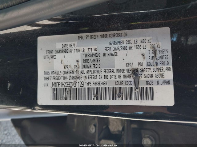 Aukcja sprzedaży 2011 Mazda Mazda2 Touring, vin: JM1DE1HZ3B0131129, numer aukcji: 45832677