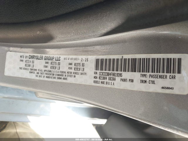 Aukcja sprzedaży 2015 Chrysler 200 S, vin: 1C3CCCBB4FN619205, numer aukcji: 45832757