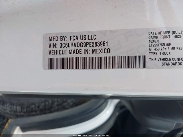 Aukcja sprzedaży 2023 Ram Promaster 2500 2500 High, vin: 3C6LRVDG9PE583961, numer aukcji: 45832807