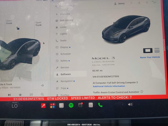 Tesla Model 3 Long Range Dual Motor All-wheel Drive 2022 5YJ3E1EB3NF277815 Image 7