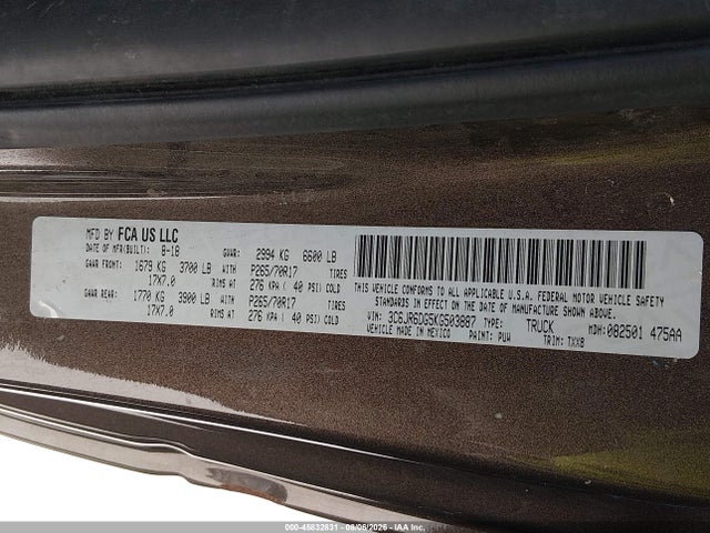 Продаж на аукціоні авто 2019 Ram 1500 Classic Tradesman  4x2 8' Box, vin: 3C6JR6DG5KG503887, номер лоту: 45832831